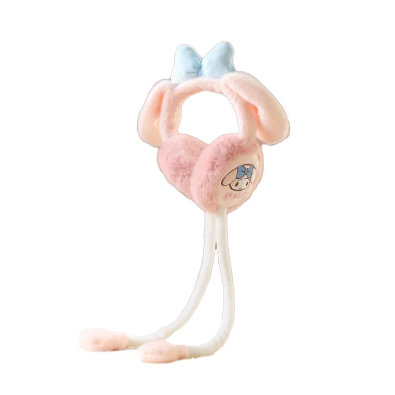 Anime Kuromi Cute Cartoon Girly Heart Match Winter Keep Warm Sanrios Cinnamoroll Protection From Cold Cartoon Pneumatic Earmuffs