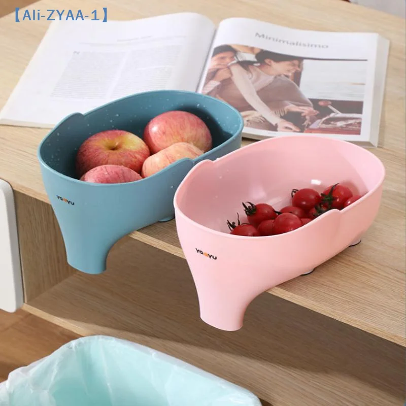 【ZYAA-1】Sink Filter Drainage Filter Basket Dry Wet Separation Garbage Filter Elephant Shaped Hanging Vegetable Washing Basket