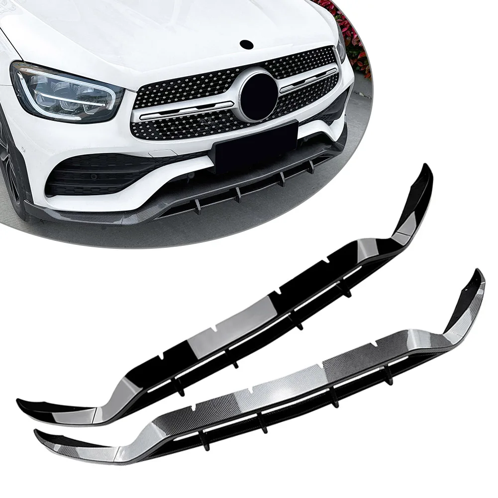 Car Front Bumper Lip Spoiler Splitter Trim Accessories For Mercedes Benz GLC Class X253 GLC300 GLC350e Sport 2020 2021 2022