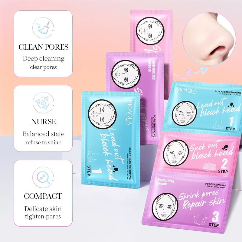 

5pcs Blackhead Remover Mask Nasal Strips Deep Shrink Cleansing Pore Nose and Delicately Removing Blackheads Skin Care Mask Patch