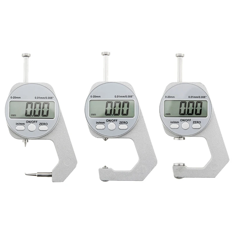 

Digital Display Thickness Gauge Electronic LCD Micrometer Metric Wall Thickness Measurement Tools 0-20Mm