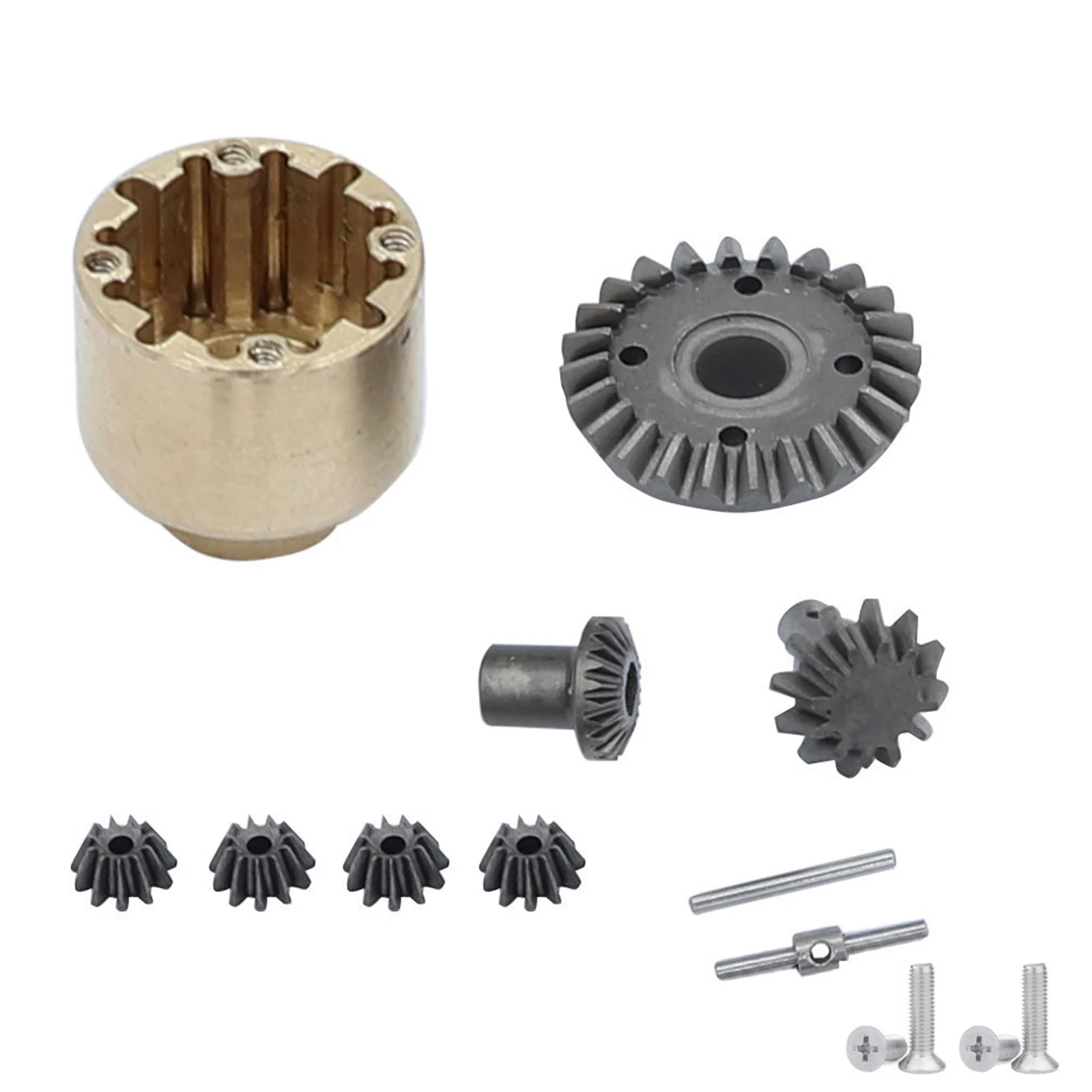 For FMS FCX24 2 Set Metal Front And Rear Axle Differential Diff Gear 1/24 RC Car Upgrades Parts Accessories