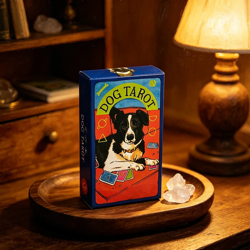 Dog Tarot Cards Cute Dog Theme Tarot Deck 78 Cards Divination Board Game for Fate Prediction Family Party Leisure Game