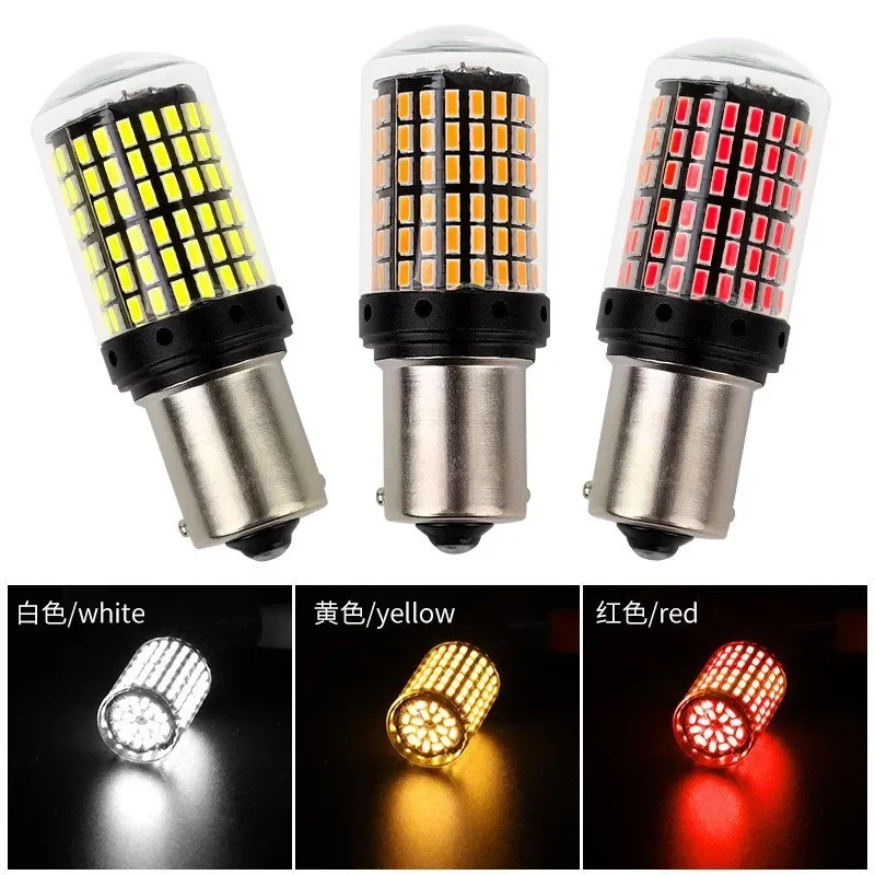 Car LED turn signal decoding anti flicker 1156 3014 144SMD 1157 brake light T20