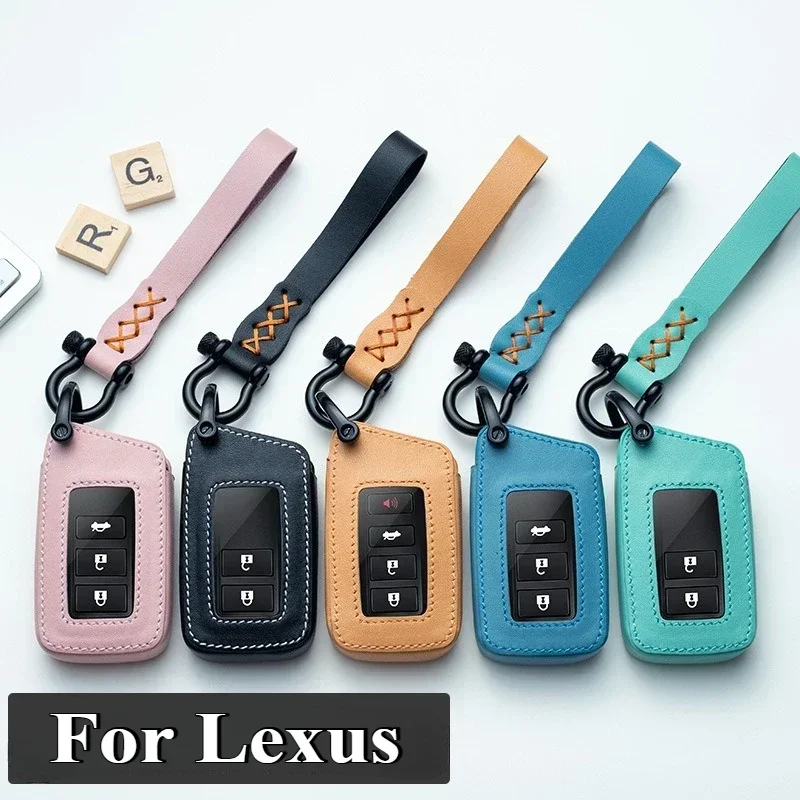 

Кожаный чехол-накладка для ключа автомобиля Lexus ES300h, LX570, LS500h, ES200, UX260h, защитный чехол-брелок, автоаксессуар