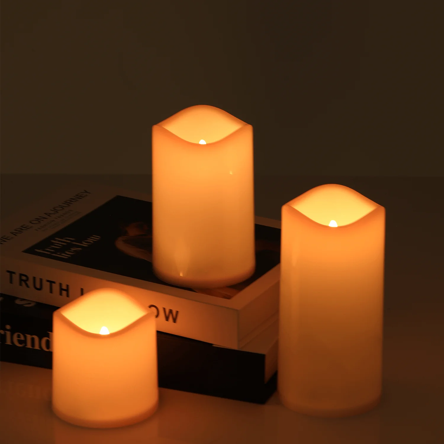 3 stuks LED-kaarsen met afstandsbediening, timer, veilig zonder vlam, theelichtje voor thuisdecoratie