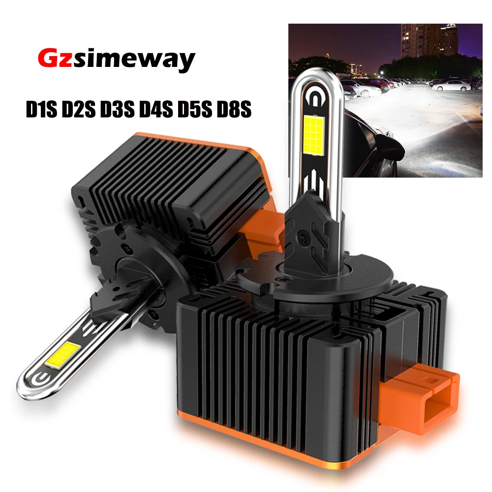 

2PCS D3S LED Headlights 90W 90000LM Super Canbus HID D1S D2S D4S D5S D8S D1R D3R LED Auto Bulbs 1:1 Xenon Lamps 6000K Car Lights