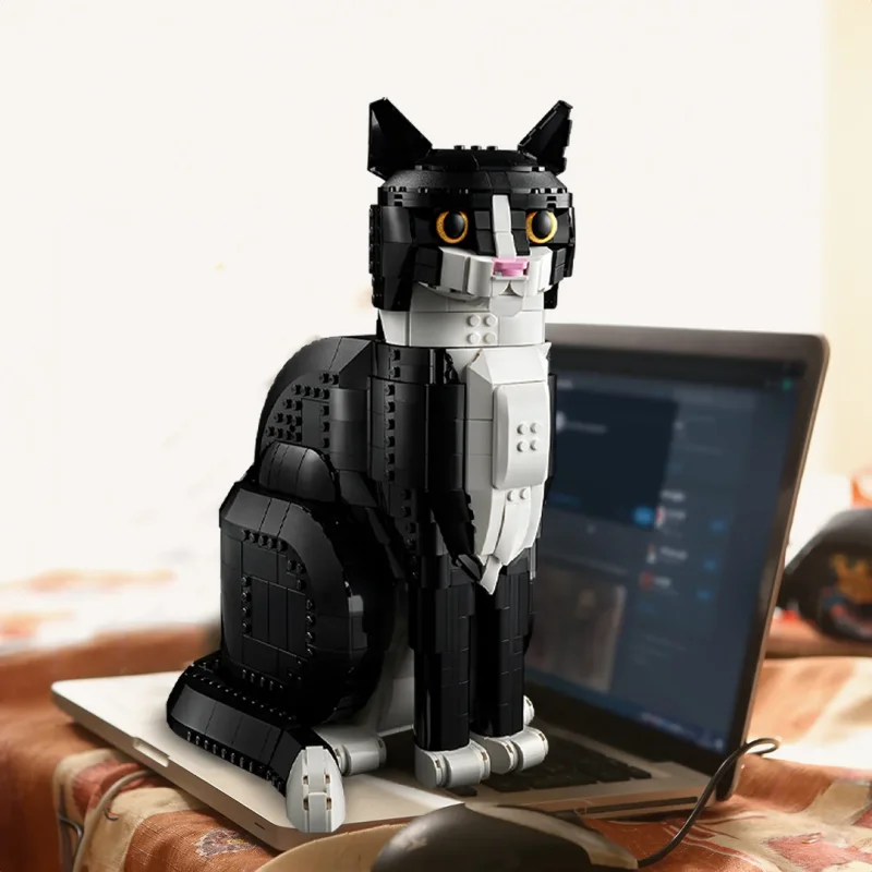 

1710 штук MOC, новый смокинг, кошка, строительные блоки, креативные мультяшные игрушки для сборки животных, сделай сам, развивающие развивающие игрушки, подарки
