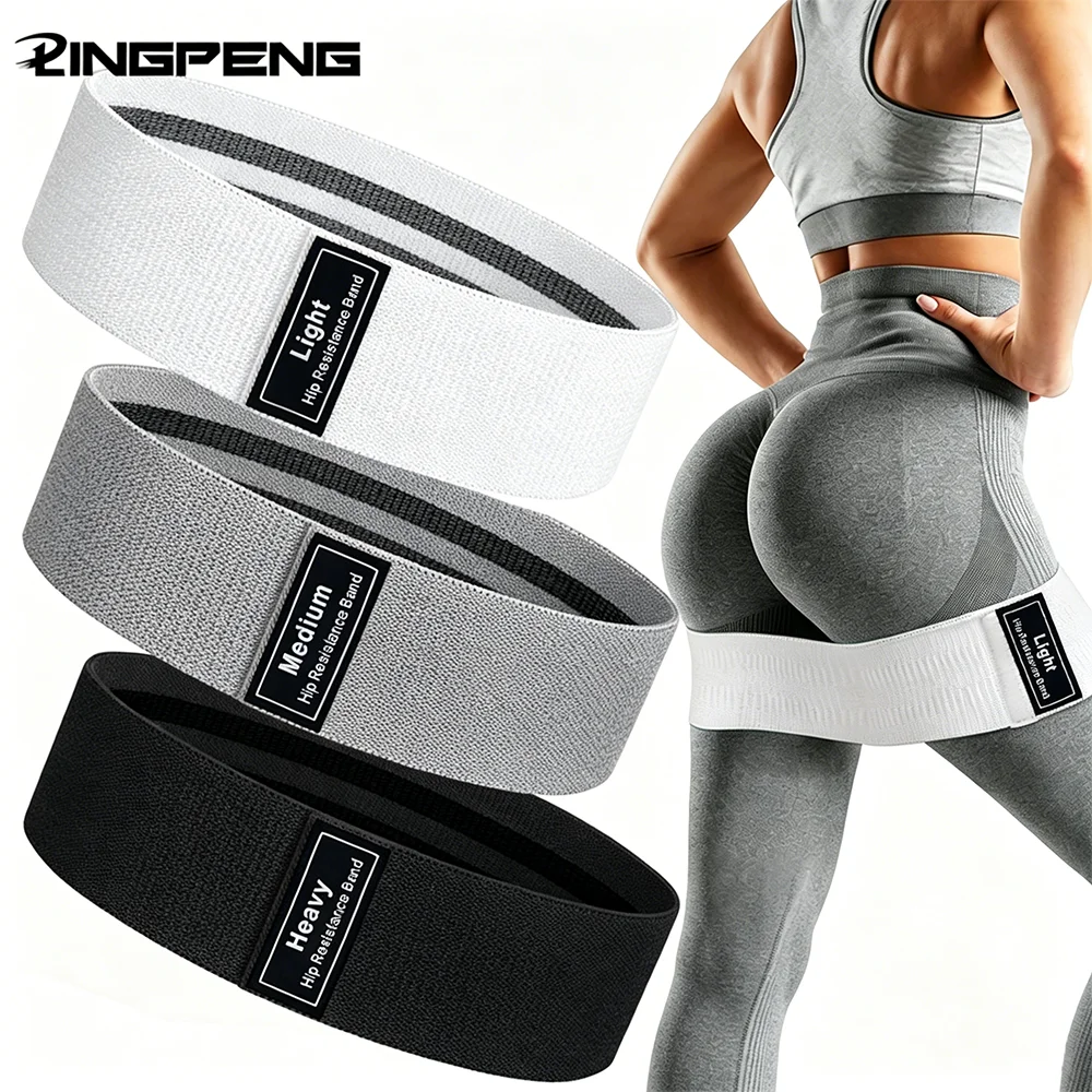 Crochet Gradient Color Resistance Band Deep Squat Buttocks Shaping Men and Women Single Training Ring Fitness Elastic Band