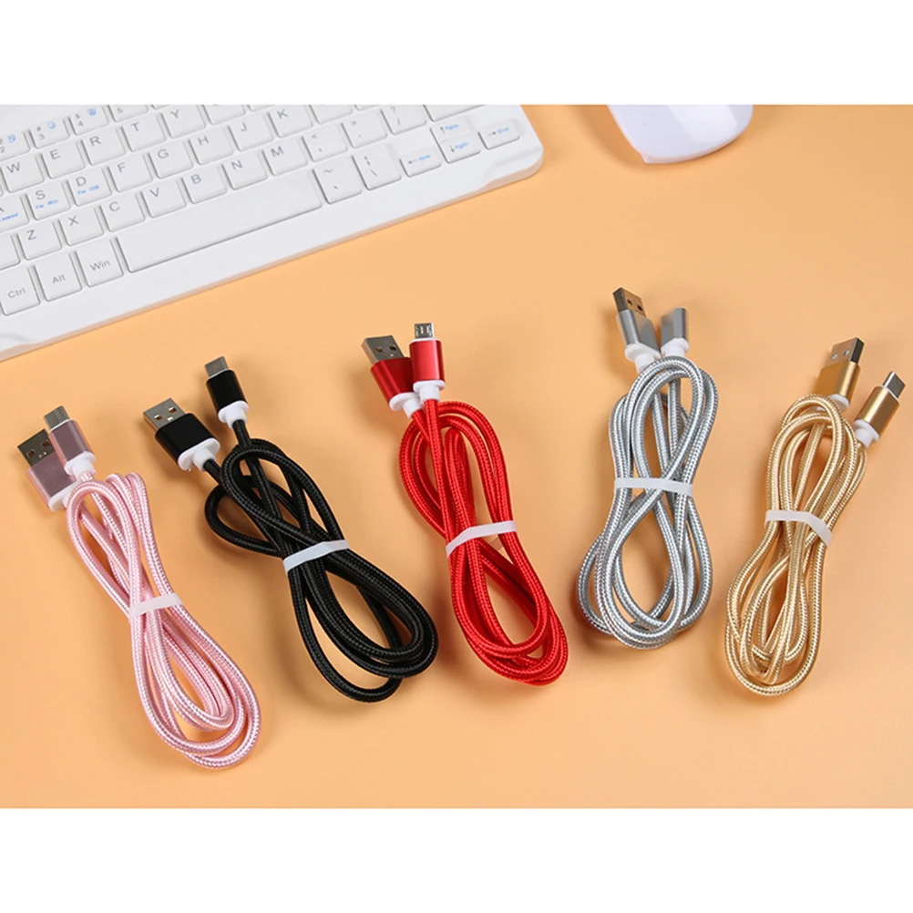 

3Pcs 0.25m Nylon Data Line Type C Fast Charge Cable for Smartphone Tablet Wear-Resistant Flexible Design High-Speed Transmission