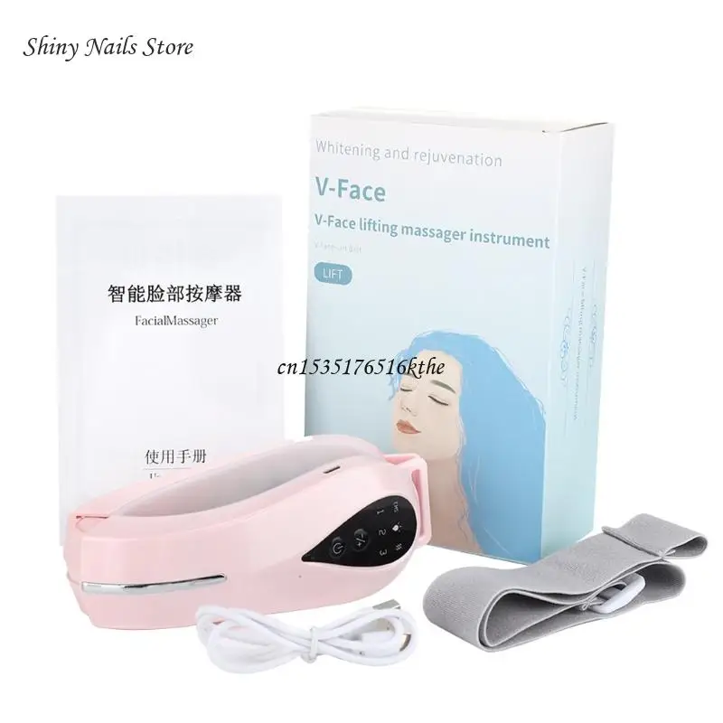 Reusable V-Face Massager Chin Lift Belt Double Chin Reducer Jaw Face Micro Current Beauty Instrument for Women Men Dropship