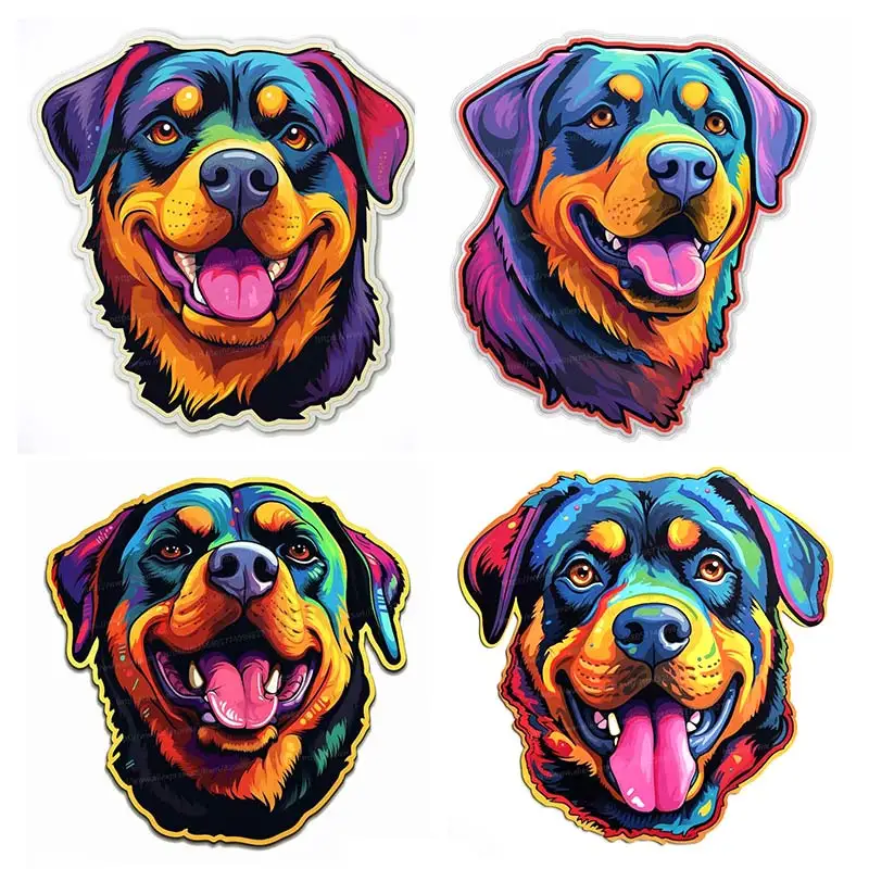 Rottweiler Dog Wall Sticker Art Mural Living Room Bedroom Cabinet Decoration Home Decor Cute Animal Stickers S825