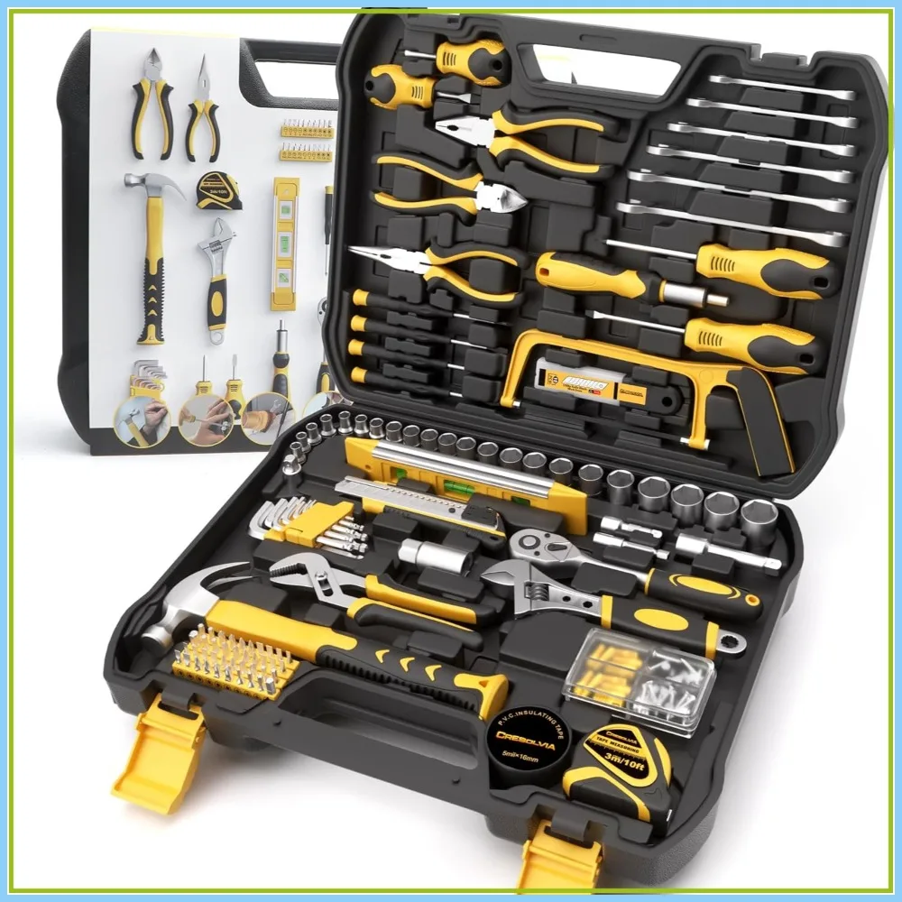 199-Piece Tool Kit for Home, Auto Repair, DIY Projects with Socket Wrench and Case
