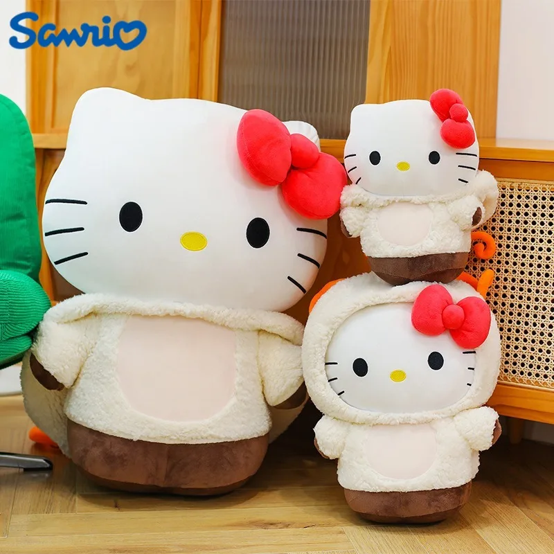 45/60/80 cm große Größe Hello Kitty Sanrio Anime Plüsch Puppe Kawaii Zimmer Plüschtiere Kissen Ornamente Kinder Weihnachtsgeschenk