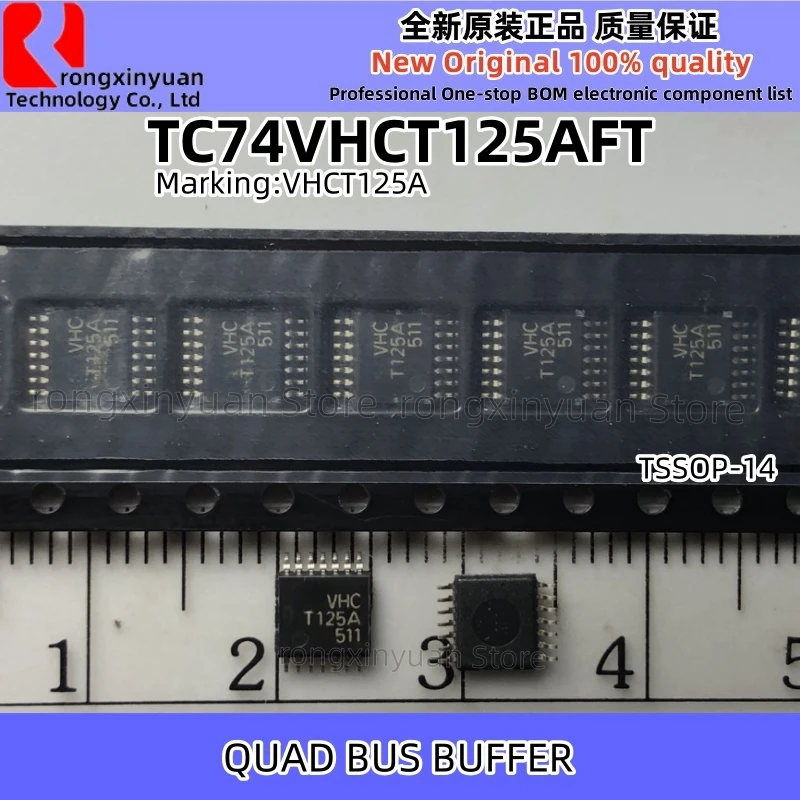 

10-50Pcs/lot TC74VHCT125AFT VHCT125A TSSOP-14 TC74VHCT125AF TC74VHCT125A 74VHCT125A QUAD BUS BUFFER Original New 100% quality