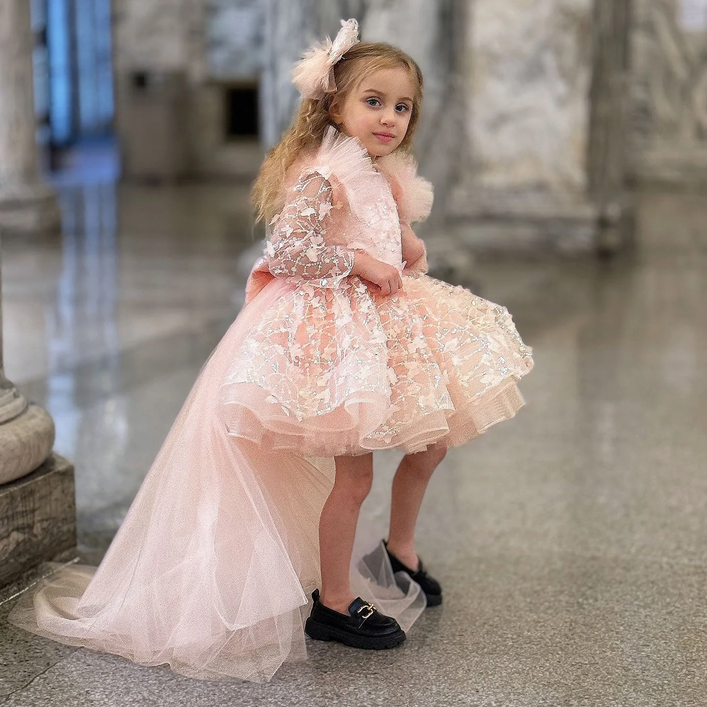 Party Dress Clothes Kids Girls Birthday Princess Dresses Children Glitter Tulle Costume Pageant Piano Performance Outfit Eids