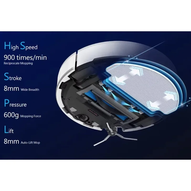 HOBOT LEGEE Q10 Smart Home Vacuum Cleaner, Floor Cleaning Sweeping Cleaner with 5000Pa 4 in 1 APP Control Smart Ro.bot Vacuum
