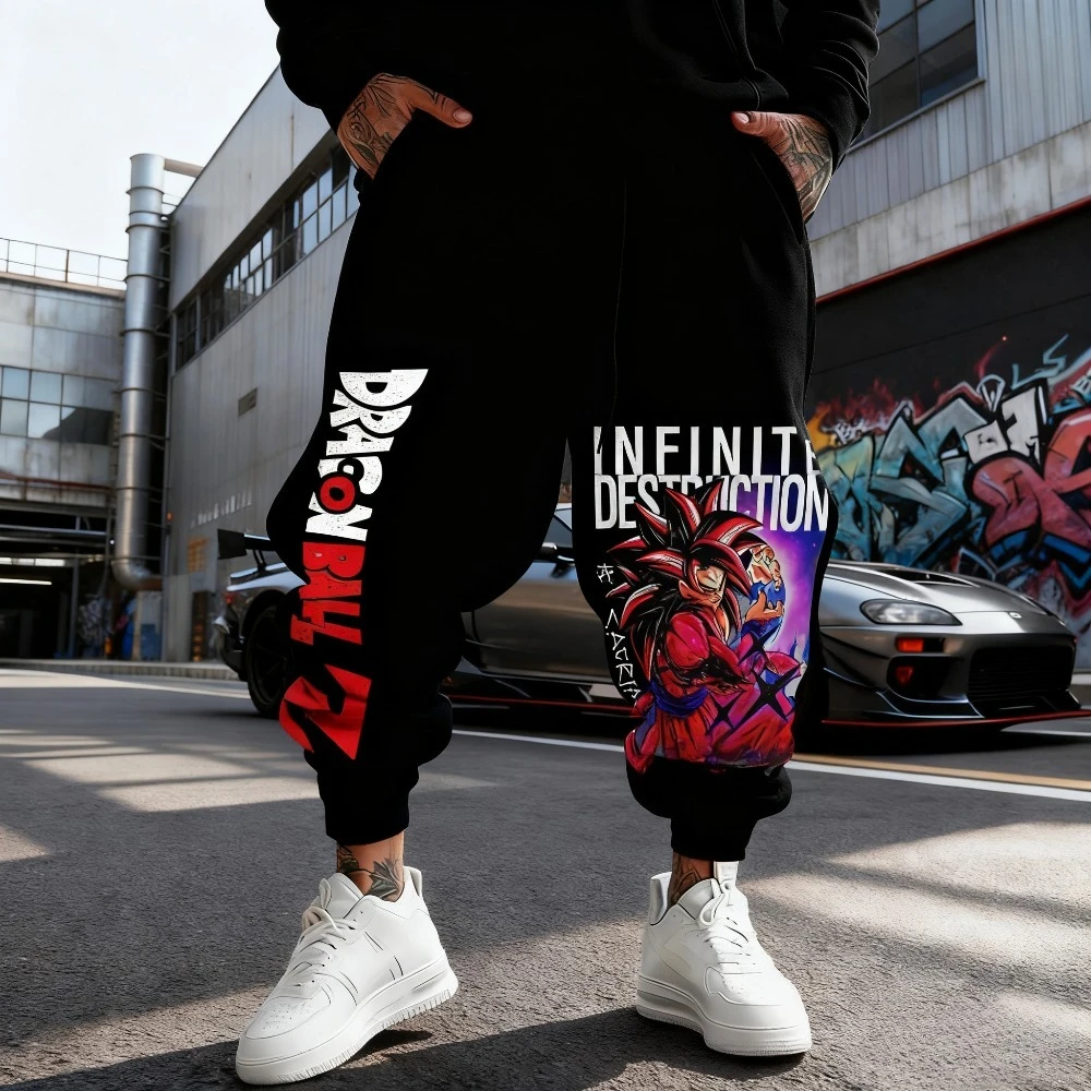 

Мужские и женские осенние и зимние свободные брюки Харадзюку в стиле аниме Dragon Ball, леггинсы для бега, фитнеса, бега, брюки