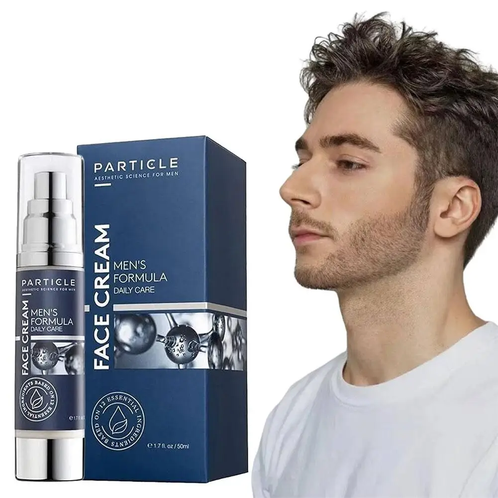 50 مل 1.7 أوقية الجسيمات 6 في 1 كريم وجه للرجال مرطب مضاد للشيخوخة يقلل من التجاعيد والبقع الداكنة وأكياس العين ترطيب العناية بالبشرة #5