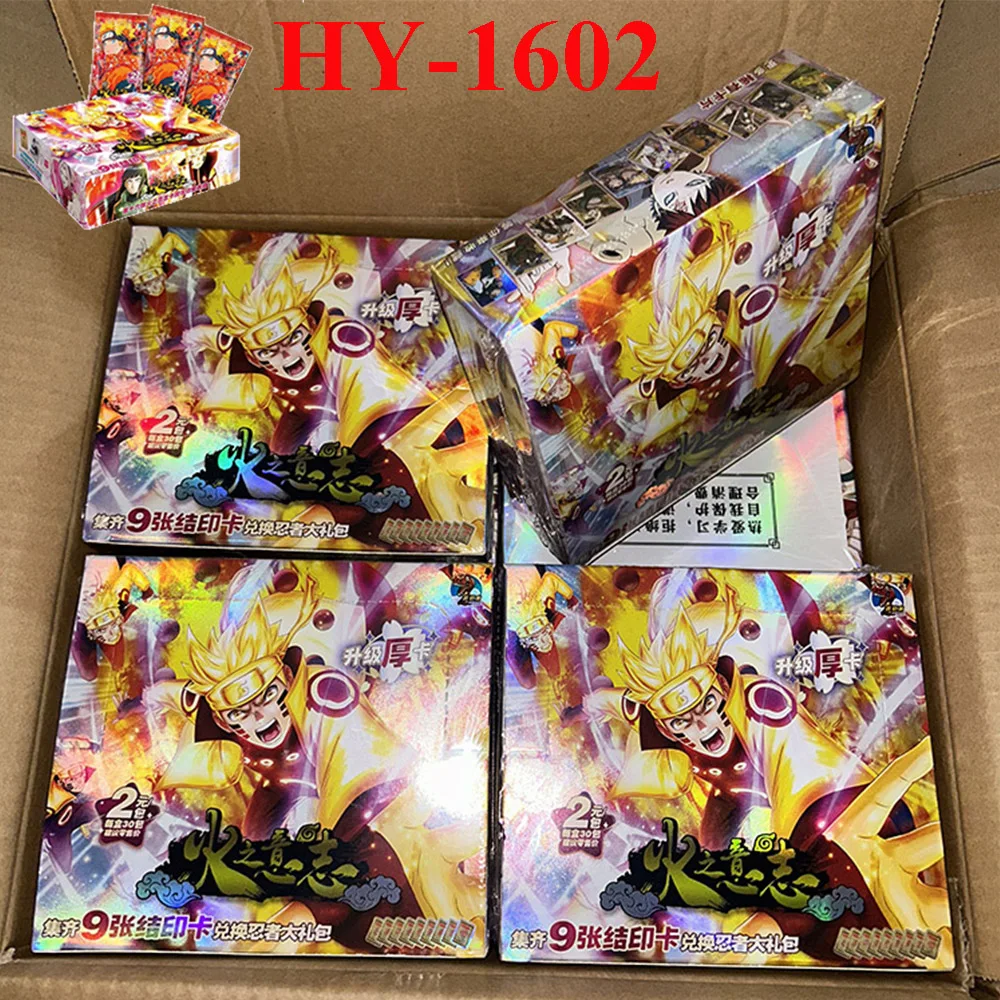 New Naruto Little Dinosaur Hy-1602 Flash SSP Collection Card Tcg Booster Box Uzumaki Uchiha Sasuke Game Cards For Children Gift