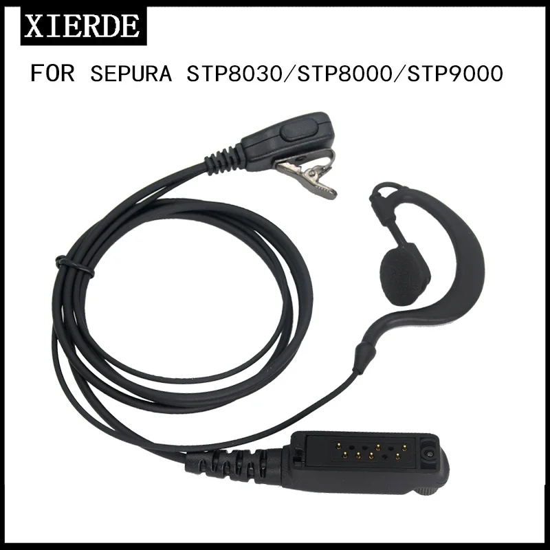 XIERDE auriculares para walkie-talkie SEPURA STP8000, STP8030, STP8035, STP8038, STP8040, STP8080, Radio bidireccional, micrófono