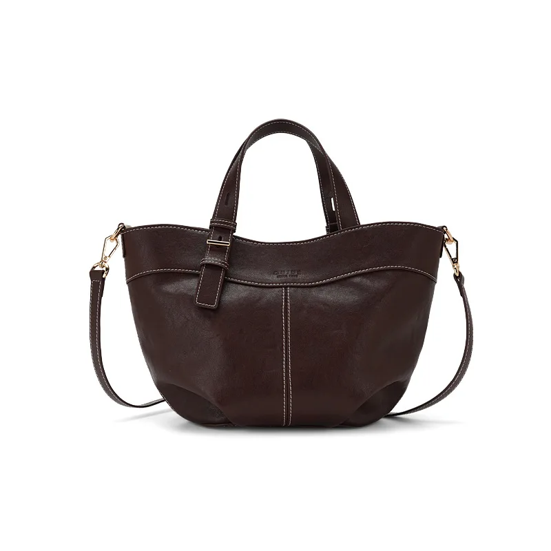 

Модная французская высококачественная женская сумка на плечо большой вместимости, новинка 2025, стильная универсальная сумка-ведро, мягкая полиэстеровая подкладка