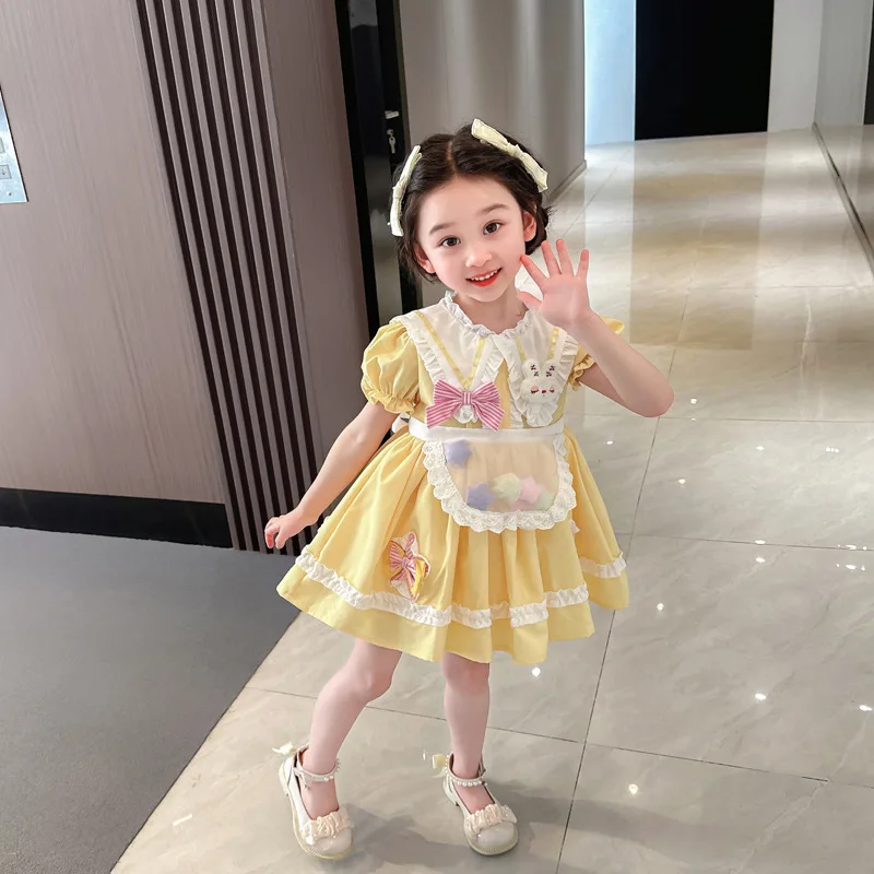 Kids Dress for Girls Baby Lolita Birthday Party Dress Wedding Dress Princess Vestidos Summer Autumn Costume for Girls Dresses