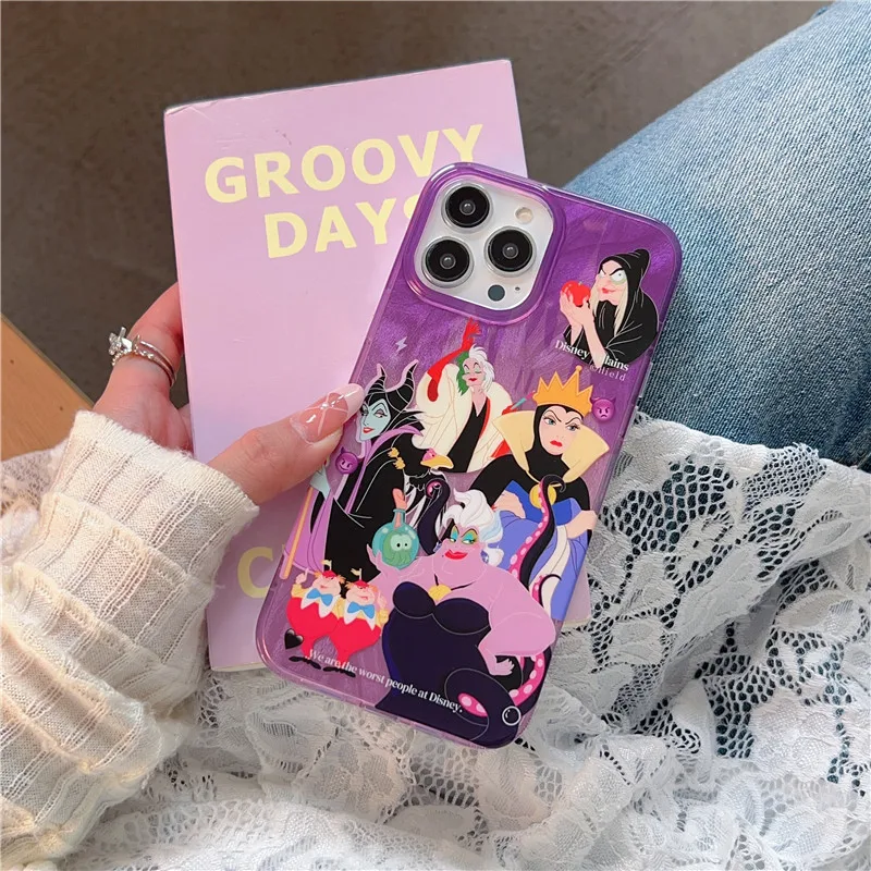 Cartoon Villains Witch Queen Girl Phone Case For iPhone 12 13 14 15 Pro Max Poison Apple Fairy Tales Soft Cover