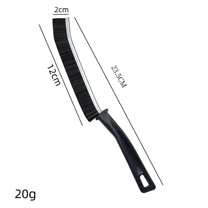 Crevice brush for cleaning bathroom tiles, kitchen tiles, and other hard-to-reach areas, including window frames
