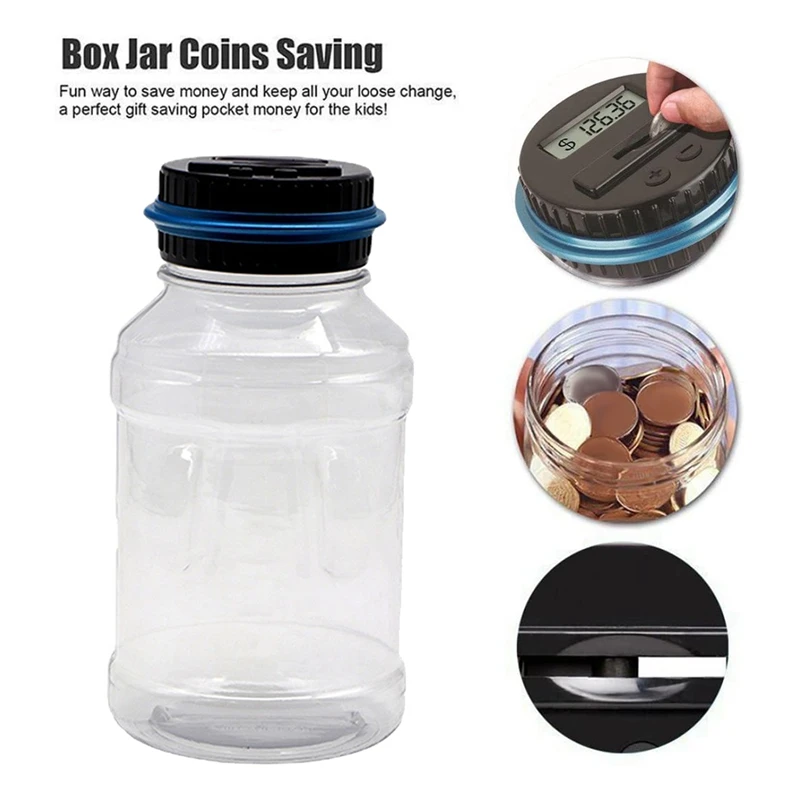 Money Depository Sorter Money Savings Counter Clea Digital Sorter Bank LCD Counting Money Jar Change Gift For Adults