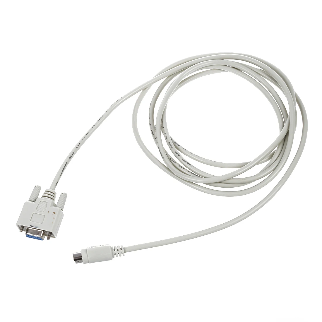 DB9P ke 8P Mini Din RS232 kabel Unduh putih 8.2 Ft untuk DVP-EH PLC