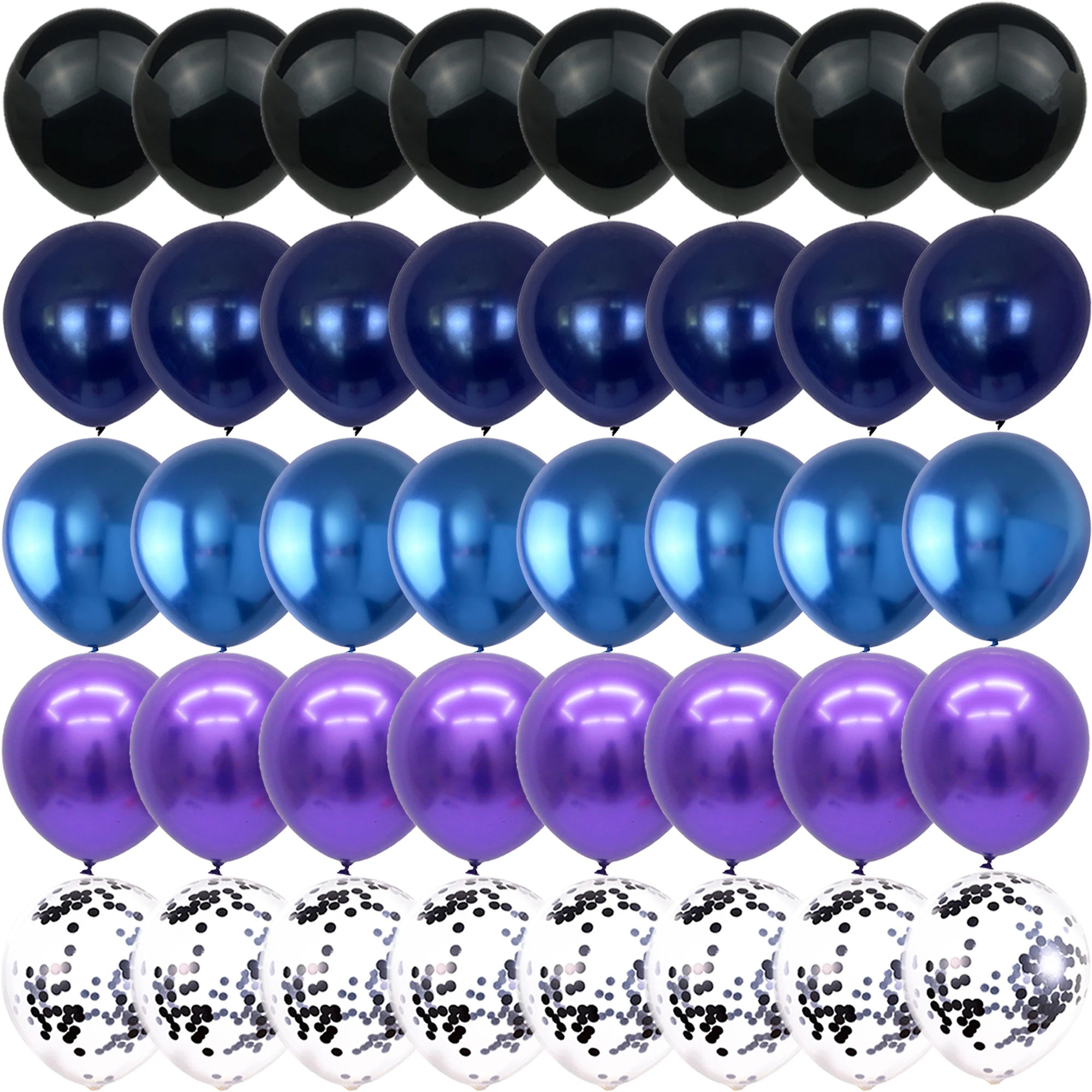 Gênero Revelar Balões De Metal, Decorações De Festa De Aniversário, Casamento, Dia Dos Namorados, Baby Shower, Azul, Preto, Azul, 40Pcs