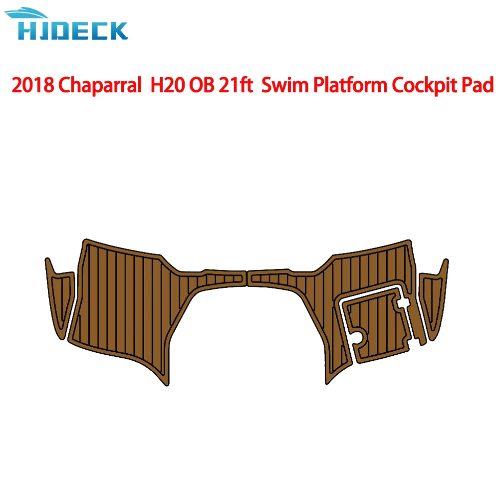 2018 Chaparral 21ft H2O OB Traction Mat Foot Pad Self Adhesive Sport Cockpit Swimming platform Cockpit Pad Customizable