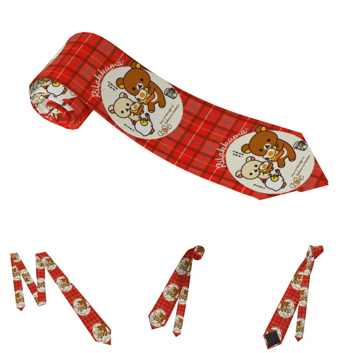 Rilakkuma الدب للجنسين ربطة العنق نحيل 8 سنتيمتر ربطة العنق الكلاسيكية للرجال الدعاوى اكسسوارات Cravat اكسسوارات الزفاف تأثيري الدعائم
