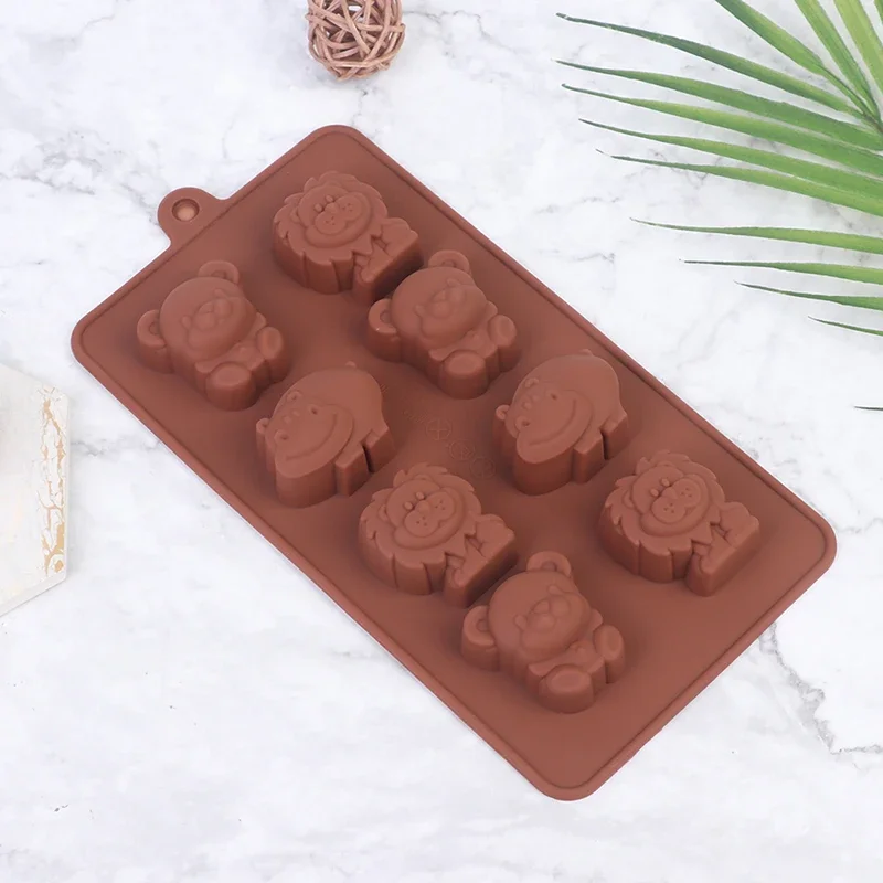 Animal Silicone Molds Hippo Lion Bear Shape Chocolate Soap Cake Decorating DIY Kitchenware Bakeware Ice Mold Baking Tools