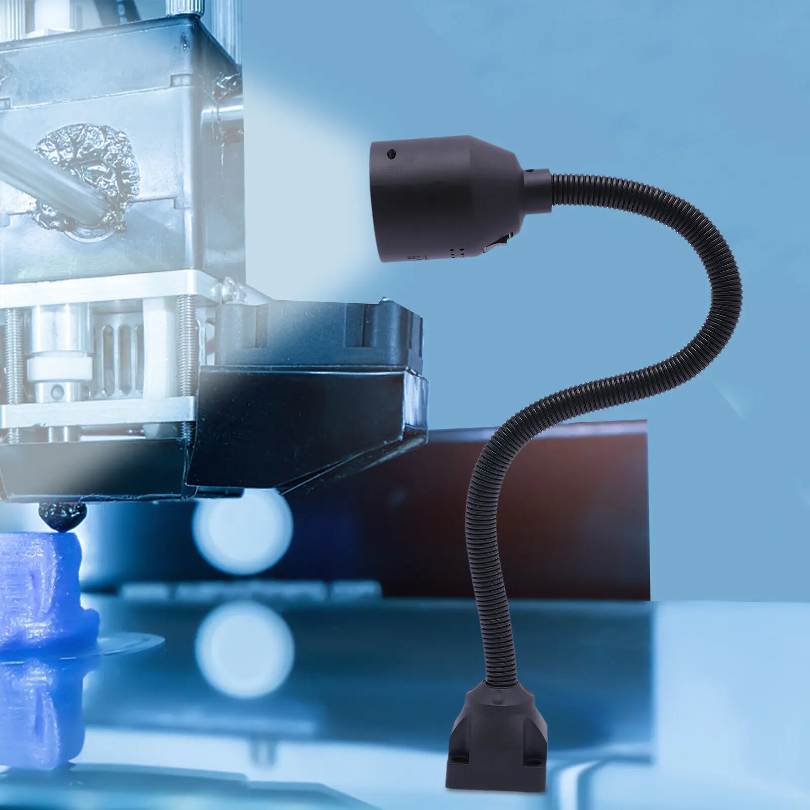 LED ضوء العمل مرنة أوزة الرقبة مصباح العمل 5 واط قاعدة ثابتة لآلة طحن مخرطة