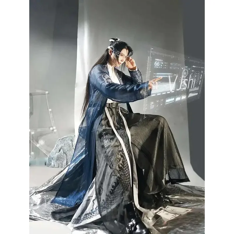 DY20[Multiple Sets To Choose From]New Product Improvement Qimen Dunjia Hanfu Men's And Women's Jin Dynasty Song Men's And Women'