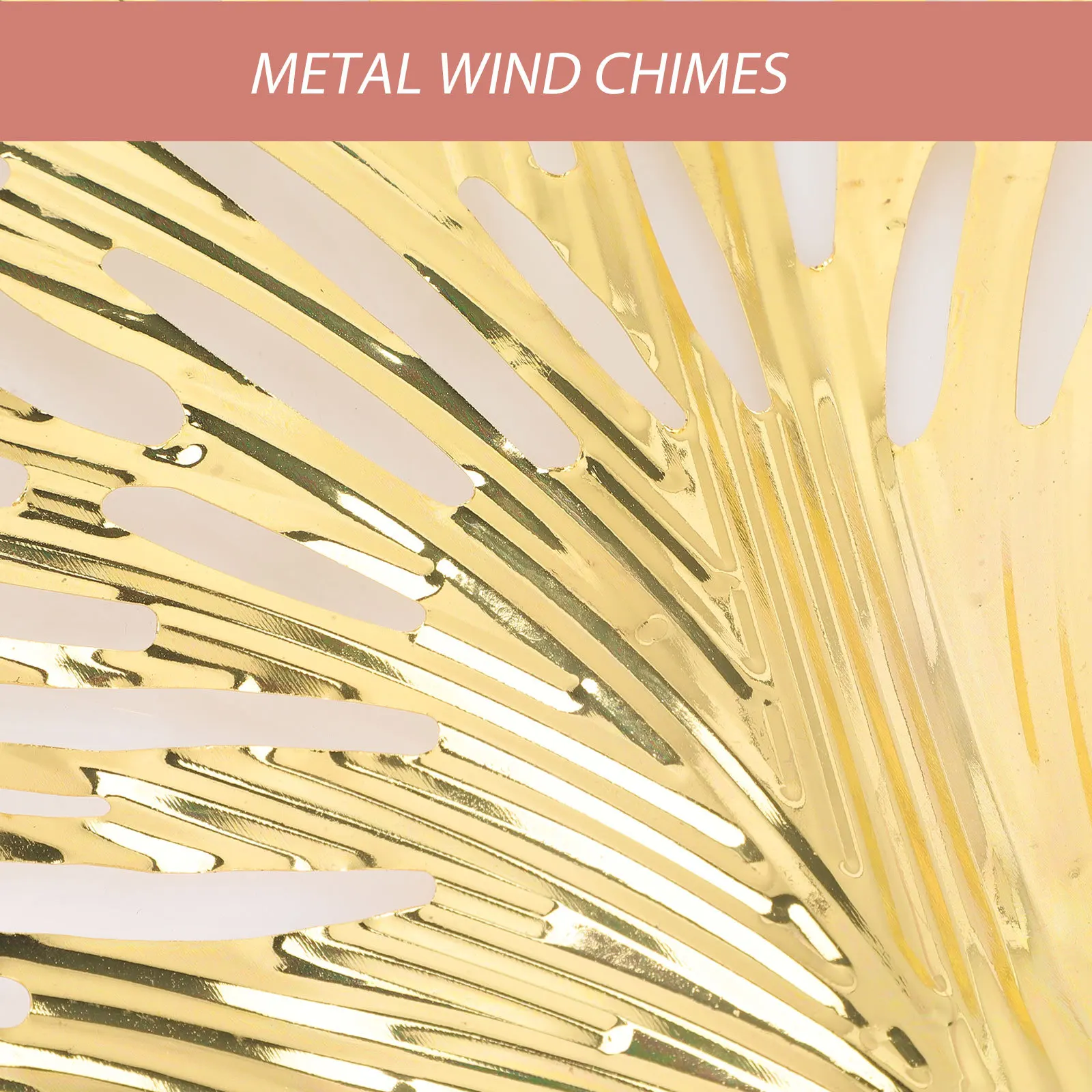 

Gold Ginkgo Leaf Metal Wind Chime Decorative Hanging Door Garden Balcony Outdoor Wind Bell Loud Unique Retro Windchimes