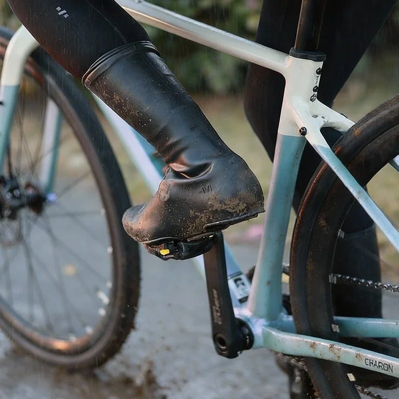 

1 Double Bicycle Lock Shoe Cover S/M/L Silicone Pneumatic Rainproof Shoe Cover For Weather Protection Of Bicycle Shoe Cover