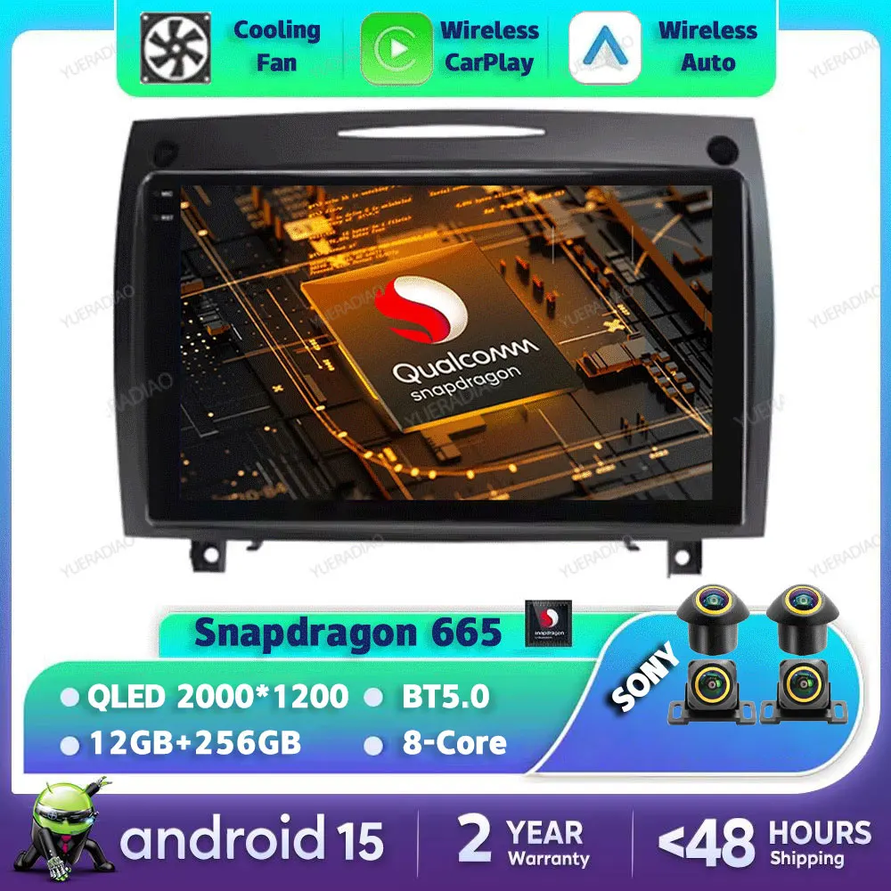 

Android 15 Car Radio For Mercedes Benz SLK Class R171 2004 - 2011 Multimedia Viedo Player Carplay Auto Head Unit 4G WIFI QLED BT