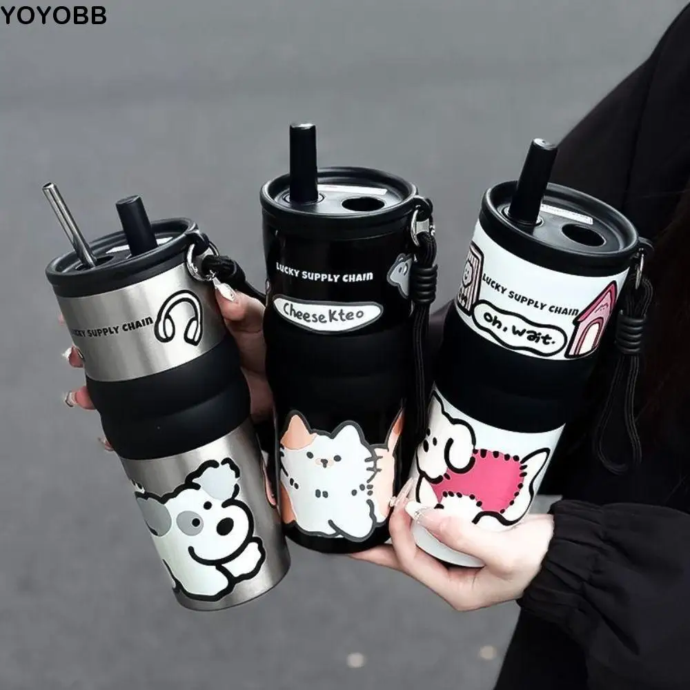 

Stainless Steel Insulated Cup 700ML Drinking Kettle Insulated Water Cup Leak Proof Portable Travel Thermal Cup Gift