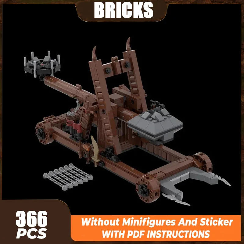 Magical Rings Movie Model Moc Building Bricks Medieval Catapult Technology Modular Blocks Gifts Christmas Toys DIY Sets Assembly