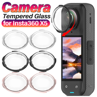 Rotating Tempered Glass Lens Protector Caps for Insta 360 X5 Premium Camera Lens Guard Set Screen Protector for Insta 360 X5