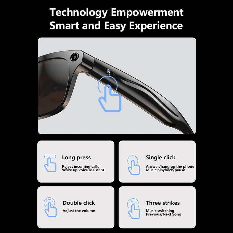 Xiaomi Mijia 8K HD تغيير لون AI النظارات الذكية الدردشة GPT 100MP كاميرا بلوتوث دعوة صوت مساعد التحكم النظارات الذكية #2