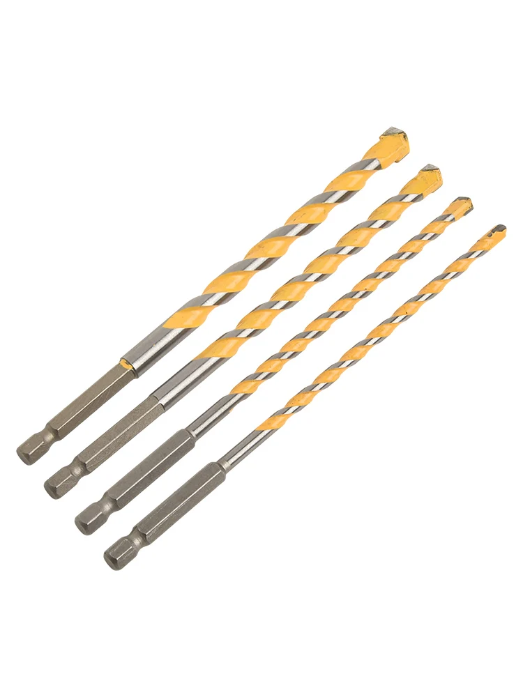 4PCS 5 6 8 10mm Drill Bit 1 4  Hex Shank For Ceramic Granite Tiles Stone Wood Plastic Concrete Wall Drilling Power Tool