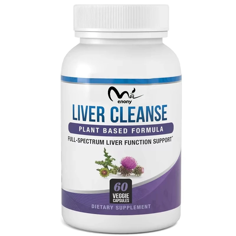 Vegetarian Liver CleansPlant, com Cardo Mariano, Vitamina C e Zinco, para Função Mistura e Suporte Imunológico, 60 Cápsulas