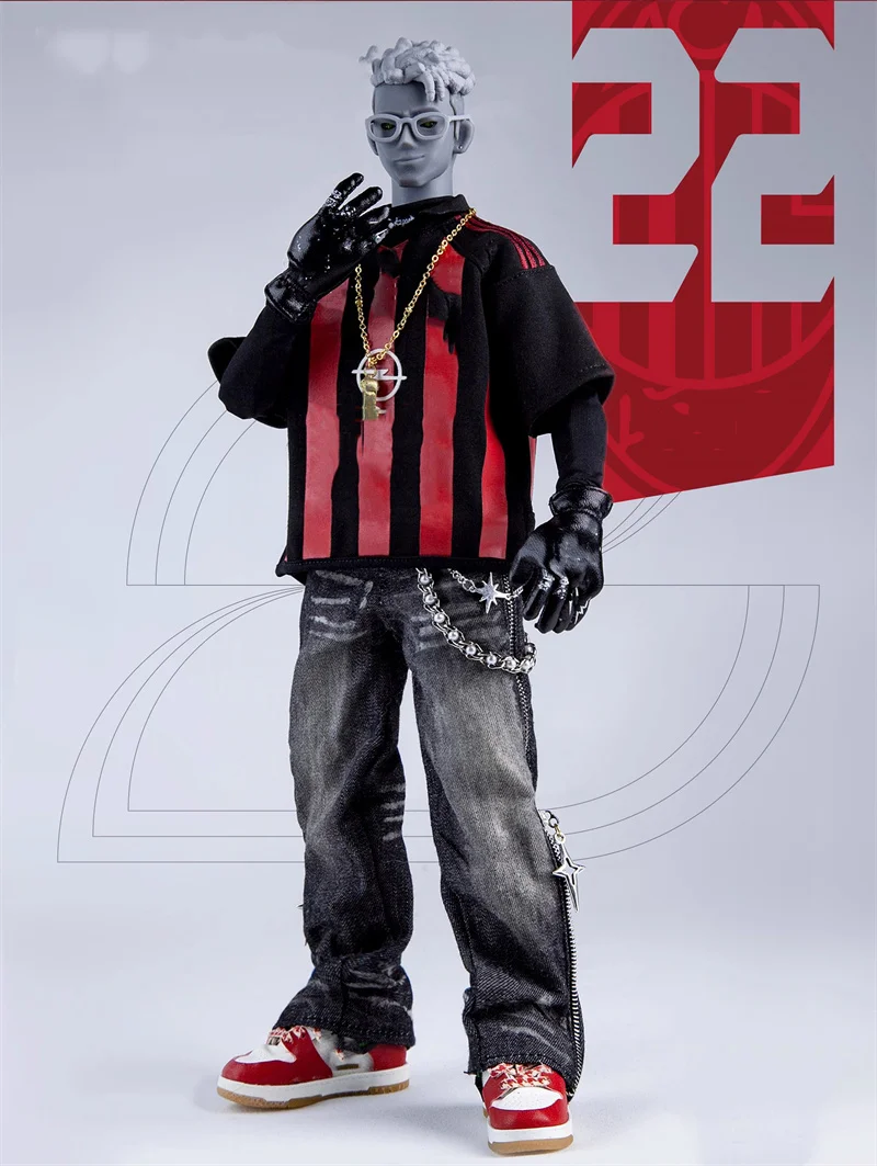 PART2PARK MILAN BLOKECORE P02 1/6 Scale Handsome Hip-hop Style Short Sleeved Jeans Set Fit 12inch Action Figure Model Toys