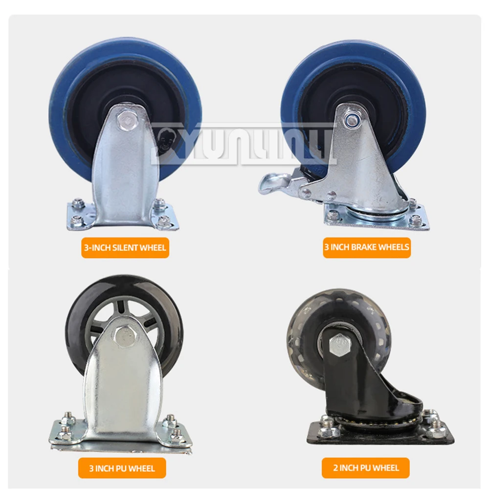 Folding Hand Truck Dolly Cart with Wheels Luggage Trolley 200-400kg Capacity Stainless SteelFlatform Dolly 2025 NEW