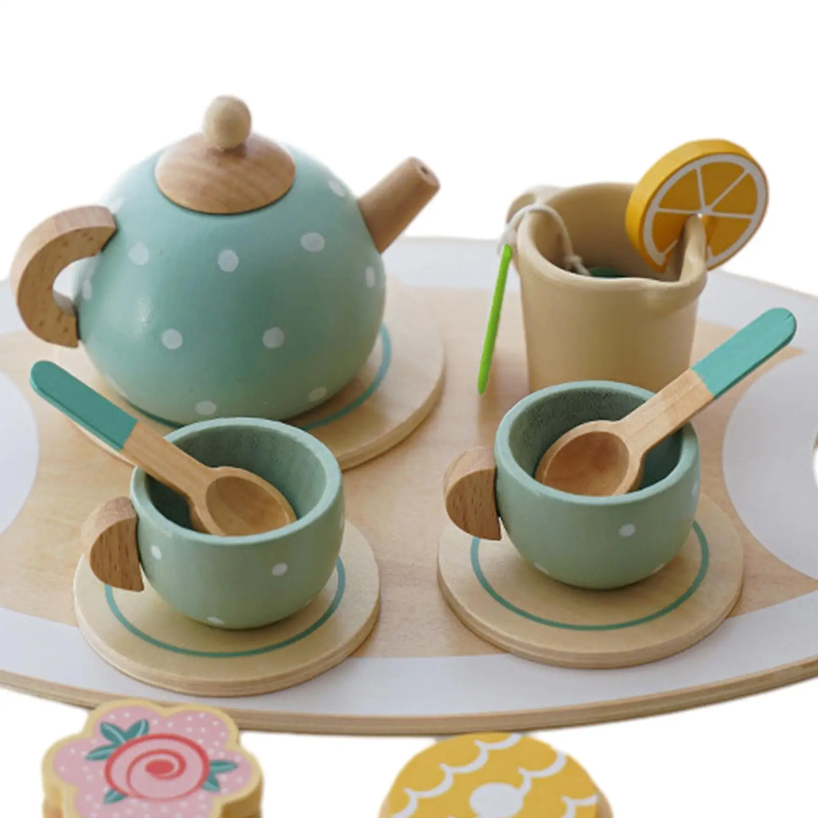 Theekransje Set Food Play Set Keuken Speelgoed Montessori Speelgoed Theepot Voor