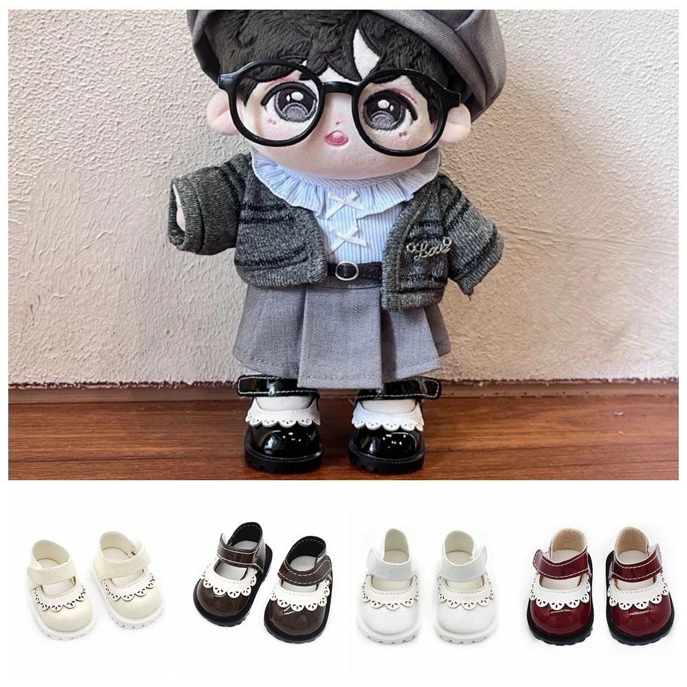 Scarpe da bambola in cotone da 5 cm adatte per bambole da 20 cm da 14 pollici Mini scarpe da bambola stringate in pelle Pu per accessori per bambole fatte a mano russe fai-da-te